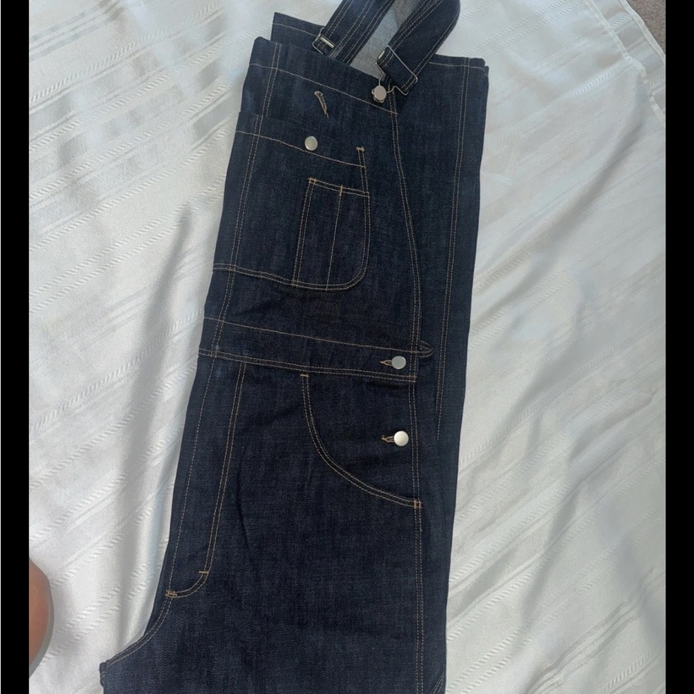 Men’s Denim Jeans Dungarees Pullover Bibbed Overalls Jumpsuit Heavy Duty no size